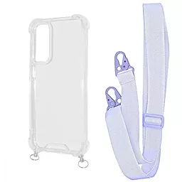 Чехол Wave Clear Case with Strap для Samsung Galaxy A25 light purple