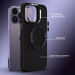 Чехол Epik Bonbon Metal Style with MagSafe для Apple iPhone 15 Black - миниатюра 4