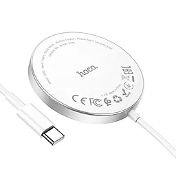 Беспроводное (индукционное) зарядное устройство Hoco CW41 Delight 3-in-1 Magnetic Wireless Fast Charger White - миниатюра 2