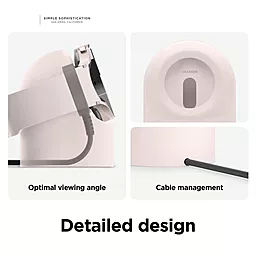 Подставка EasyLife Silicone Charging Stand для смарт-часов Samsung Galaxy Watch 3 / 4 / 5 / 5 Pro White - миниатюра 3