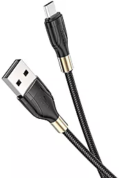 Кабель USB Hoco U92 Gold Collar micro USB Cable Black - миниатюра 2