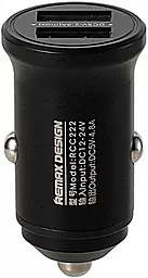 Автомобильное зарядное устройство Remax Alloy III RCC222 2USB 4.8A Black