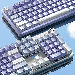Клавиатура Aula F2088 Pro KRGD Blue Switch White/Violet (6948391234915) - миниатюра 2