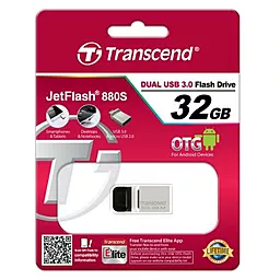 Флешка Transcend 32GB JetFlash OTG 880 Metal Silver USB 3.0 (TS32GJF880S) - миниатюра 5