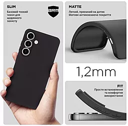 Чехол ArmorStandart Matte Slim Fit для Samsung Galaxy S24 Black (ARM72474) - миниатюра 3