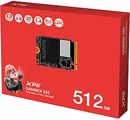 SSD Накопитель ADATA XPG Gammix S55 512GB M.2 NVMe (SGAMMIXS55-512G-C) - миниатюра 3