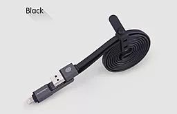 USB Кабель Nillkin Plus Lightning & Micro 1.2M Black - мініатюра 2