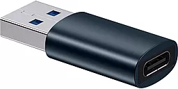 Адаптер-переходник Baseus Ingenuity M-F USB-A 3.1 -> USB Type-C Blue - миниатюра 2