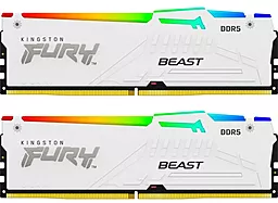Оперативная память Kingston Fury 64 GB (2x32GB) DDR5 6000 MHz Beast RGB EXPO White (KF560C36BWEAK2-64) - миниатюра 3