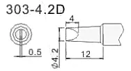 Паяльне жало з двостороннім зрізом Quick 303-4.2D - мініатюра 2