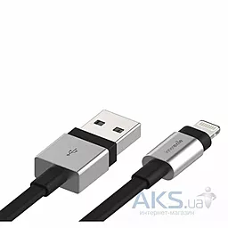 USB Кабель Innerexile Zynk Flat Lightning Cable 1m Silver/Black (LC-004-001) - мініатюра 2