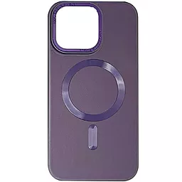 Чехол Epik Bonbon Leather Metal Style with MagSafe для Apple iPhone 15 Pro Max Dark Purple