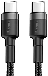 Кабель USB PD Baseus Cafule 60w 3a USB Type-C - Type-C cable black/grey (CATKLF-IG1)
