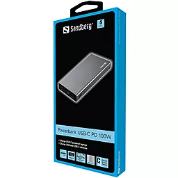 Повербанк Sandberg 20000mAh PD/88W+12W USB-C USB-A output: 5V/2.4A (12W max) (420-52) Black - миниатюра 2