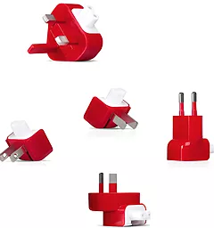 Сетевое зарядное устройство Twelvesouth PlugBug World White/Red (2.1 A) (TWS-12-1211) - миниатюра 3