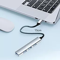 USB Type-C хаб Essager Fengyang 4-in-1 gray (EHBC04-FY10-P) - миниатюра 5