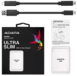 SSD Накопитель ADATA SC685 250 GB (ASC685-250GU32G2-CWH) White - миниатюра 2