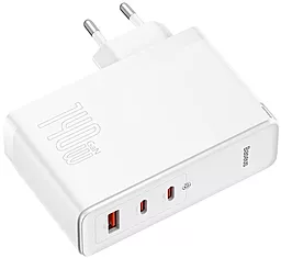 Мережевий зарядний пристрій Baseus GaN5 Pro 140w 2xUSB-C/USB-A ports + USB-C/USB-C 240w cable white (CCGP100202) - мініатюра 4