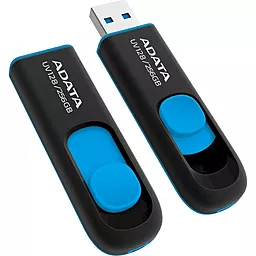 Флешка ADATA 256 GB UV128 USB 3.2 Black/Blue (AUV128-256G-RBE) - миниатюра 3