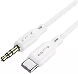 Аудио кабель Borofone BL18 Aux mini Jack 3.5 mm - USB Type-C M/M Cable 1 м white - миниатюра 3