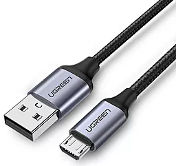 Кабель USB Ugreen US290 Nickel Plating 0.25M micro USB Cable Black - миниатюра 3
