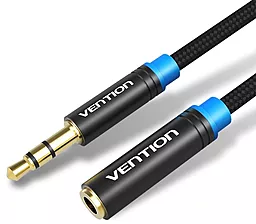 Аудіо подовжувач Vention mini Jack 3.5mm M/F 1 м black (VAB-B06-B100-M)