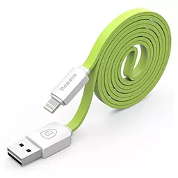 Кабель USB Baseus String flat Lightning Cable White / Green - миниатюра 3