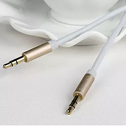 Аудио кабель Usams YP-01 AUX mini Jack 3.5mm M/M Cable 1 м white - миниатюра 4