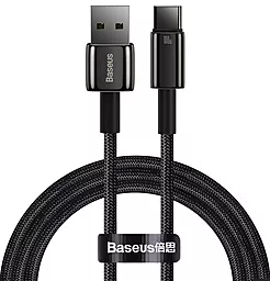 Кабель USB Baseus Tungsten Gold 100w 5a USB Type-C cable black (CAWJ000001)