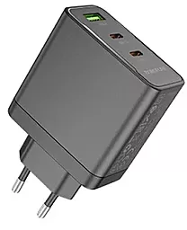 Сетевое зарядное устройство Borofone BN12 Manager 65w PD 2xUSB-C/USB-A ports fast charger black