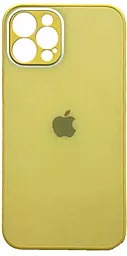 Чехол Glass Matte Designo для Apple iPhone XS Yellow - миниатюра 2