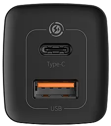 Сетевое зарядное устройство с быстрой зарядкой Baseus GaN2 Lite Quick Charger C+U 65W EU Black (CCGAN2L-B01) - миниатюра 4