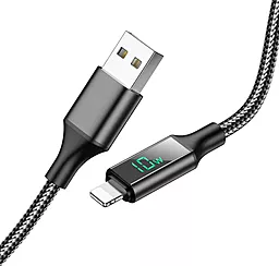Кабель USB Borofone BU32 Digital Display 12W 2.4A 1.2M Lightning Cable Black - миниатюра 2