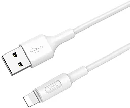 Кабель USB Hoco X25 Soarer Сharging Lightning Cable White - миниатюра 2