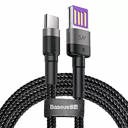USB Кабель Baseus Cafule QC Double-Sided Blind Interpolation 40w USB Type-C cable black/grey (CATKLF-PG1)