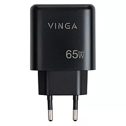 Сетевое зарядное устройство Vinga 65w PD/QC GaN 2xUSB-C/USB-A ports fast charger black (VCPCHCCA65B) - миниатюра 4