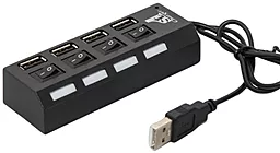 USB хаб 1StCharger 4хUSB2.0 (HUB1ST20401) Black