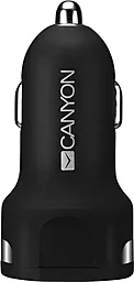 Автомобильное зарядное устройство Canyon 2.4a 2USB-A ports car charger black (CNE-CCA04B) - миниатюра 2
