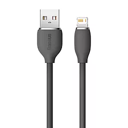 Кабель USB Baseus Jelly Liquid Silica Gel Fast Charging Data 2.4A 1.2M Lightning Cable  Black (CAGD000001) - миниатюра 2