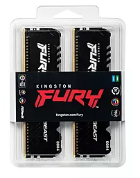 Оперативная память Kingston Fury DDR4 2x16GB/3600Mhz Beast RGB Black (KF436C18BBAK2/32) - миниатюра 4