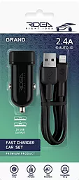 Автомобильное зарядное устройство Ridea RCC-21312 12W 2.4A 2xUSB-A + Lightning cable Black - миниатюра 8