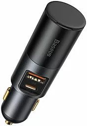 Автомобильное зарядное устройство с быстрой зарядкой Baseus Share Together USB A+C 120W Gray (CCBT-C0G) - миниатюра 3