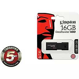 Флешка Kingston 16Gb DataTraveler 100 Generation 3 USB3.0 (DT100G3/16GB) Black - миниатюра 3