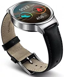 Смарт-годинник Huawei Watch Silver (Stainless Steel with Black Leather Strap) - мініатюра 4