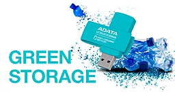 Флешка ADATA 256 GB UC310 Eco USB 3.2 Green (UC310E-256G-RGN) - миниатюра 9