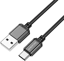 Кабель USB Borofone BX87 Sharp 3A USB Type-C Cable Black - миниатюра 2