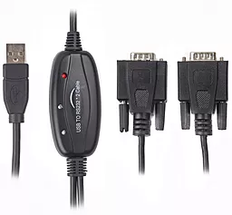 Кабель-перехідник Viewcon VE591 USB-А - 2xCOM 9+25pin 1.4м Black