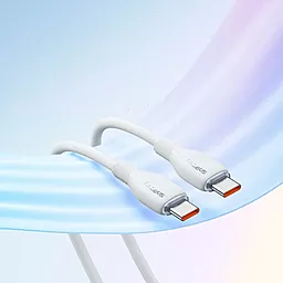 Кабель USB PD Baseus Pudding Series Fast Charging 100w 5a 2m Type-C - Type-C cable white - миниатюра 6