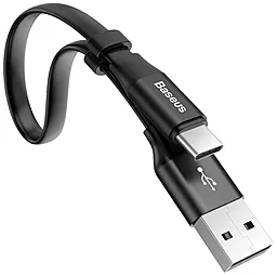 USB Кабель Baseus Nimble Portable 0.23M Type-C Cable Black (CATMBJ-01) - мініатюра 2