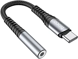Аудио-переходник Hoco LS33 M-F USB Type-C -> 3.5mm Grey - миниатюра 2